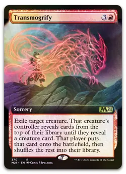 Transmogrify (Extended Art) #370 (Foil) (NM) Core Set 2021 M21 Magic MTG - Image 1