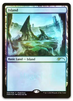 Island (2020) #3 (Foil) (NM) MagicFest MFP Magic MTG - Image 1