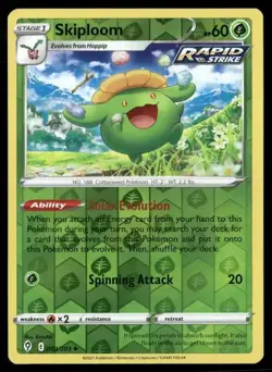 2021 Evolving Skies Set Pokemon Card 003 Skiploom Reverse Foil NM - Image 1