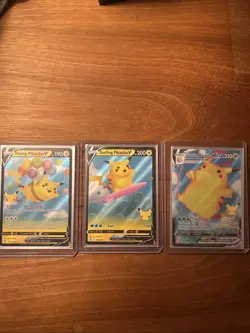 Surfing Pikachu & Flying Pikachu V & VMAX Set Pokemon TCG Celebrations Near Mint - Image 1