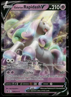 Pokemon Galarian Rapidash V Promo Sword & Shield Promo Cards SWSH111 NM Holo - Image 1