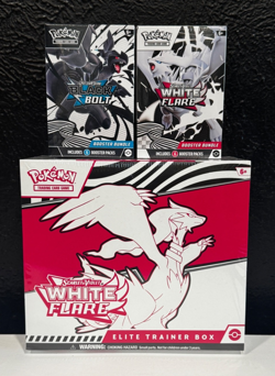 Pokemon White Flare ETB + Black Bolt & White Flare Booster Bundles Sealed READ! - Image 1