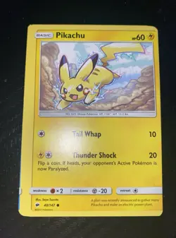 Pokemon Pikachu MISCUT 40/147 Sm-Burning Shadows Regular Common Basic - Image 1