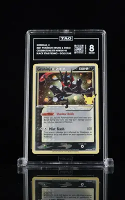 Greninja Gold Star Promo SWSH144 TAG Graded 8 NM-Mint Pokemon Card - Image 1