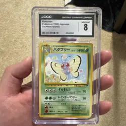 Pokemon TCG Butterfree Southern Islands CGC 8 Japanese 1999 80HP Card - Image 1