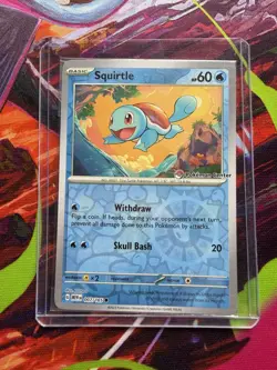Squirtle 007/165 Pokemon Center Exclusive Sv: Scarlet & Violet 151 Reverse Holo - Image 1