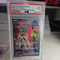 PSA 9 Iron Valiant Ex Special Illustration 249 2023 Pokemon Paradox Rift 5546 - Image 1