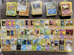 Huge Collection Bulk Lot of 329 Jungle/Team Rocket/ 1st ed Pokemon Cards Vintage - Image 4
