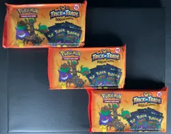 3 Pokemon TCG 2024 Trick or Trade Booster Bundles 35 Mini Packs Factory Sealed - Image 1