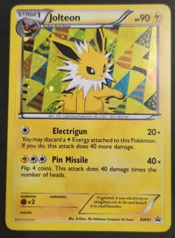 POKEMON PROMO CARD - BLACK AND WHITE - JOLTEON BW91 (HOLO) RARE NM - Image 1