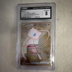 Pokemon Mew ex CGC 8 Gold Metal Ultra-Premium 205/165 Sv151 Double Rare 2023 - Image 1