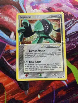 2006 POKEMON EX LEGEND MAKER GOLD STAR #92 REGISTEEL-HOLO - Image 1