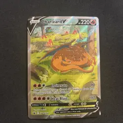 Pokemon TGC Charizard V SWSH260 Full Art Black Star Promo- NM - Image 2
