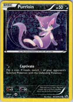 Pokemon | Legendary Treasures: Radiant Collection | Purrloin | RC13/RC25 | Holo - Image 1