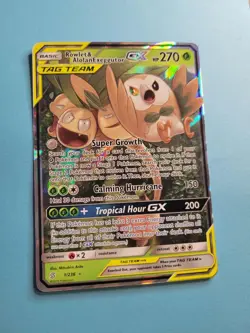 Rowlet & Alolan Exeggutor GX Holo Card 1/236 Tag Team Sm-Unified Minds - Image 1
