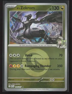 N's Zekrom (Energy Symbol) 155/217 Holo ME: Ascended Heroes Reverse Holo NM - Image 1