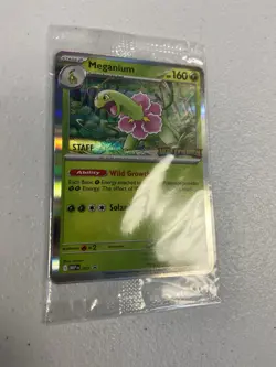 Pokemon TCG Mega Evolution SEALED STAFF Stamped Prerelease Promo Set - Image 1