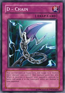 D - Chain - DP05-EN028 - Common - 1st Edition - Lightly Played - Duelist Pack 5 - Image 1