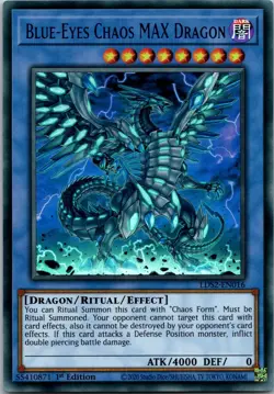 Yugioh Blue-Eyes Chaos MAX Dragon (Blue) LDS2-EN016 1st Edition Ultra Rare NM - Image 1