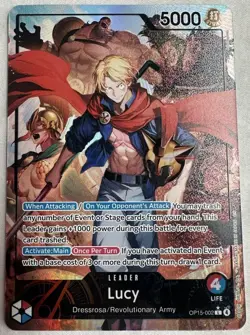 Lucy OP15-002 Alternate Art Leader One Piece TCG Adventure on Kami’s Island - Image 1