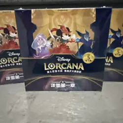 Disney Lorcana Chinese Booster Light Box First Chapter 24 Packs 120 Card- In USA - Image 1