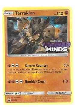 Terrakion SM205 Rare Holo Prerelease Promo Sun & Moon 2019 Pokemon TCG Card - NM - Image 1