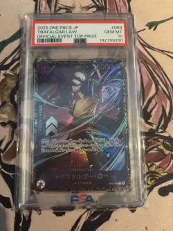 One Piece 2025 Trafalgar Law Official Event Top Prize Foil PSA 10 Card #069 - Image 1