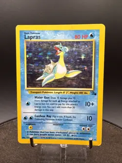 Lapras 10/62 Fossil Set Rare Holo Pokemon Card 1999 WOTC - Image 1