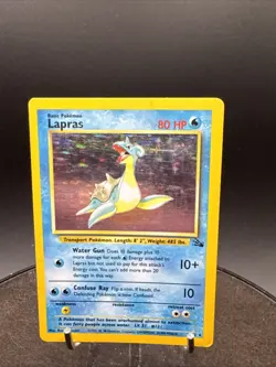 Lapras 10/62 Fossil Set Rare Holo Pokemon Card 1999 WOTC - Image 2
