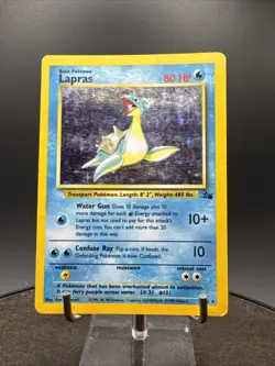 Lapras 10/62 Fossil Set Rare Holo Pokemon Card 1999 WOTC - Image 3