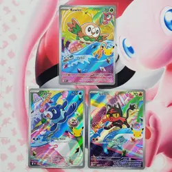 Rowlett 043 + Litten 044 + Popplio 045 - First Partner Pokemon Cards #L472 - Image 1