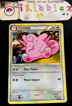 Clefable 3/123 NM Holo Foil Rare MISCUT OFC Pokemon Card. Free Tracked Shipping! - Image 1