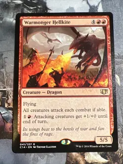 1x Warmonger Hellkite Commander 2014 LP MTG Magic the Gathering x1 MKE - Image 1