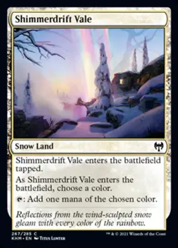 MTG Shimmerdrift Vale [Kaldheim] Lightly Played Foil Magic - Image 1