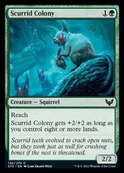 MTG Scurrid Colony [Strixhaven: School of Mages] Lightly Played Foil Magic - Image 1