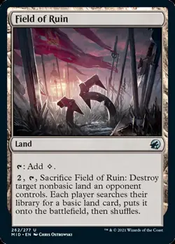 MTG Field of Ruin [Innistrad: Midnight Hunt] Lightly Played Magic - Image 1