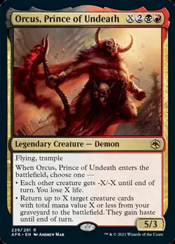 MTG Orcus, Prince of Undeath [Dungeons & Dragons: Adventures in the Forgotten Re - Image 1