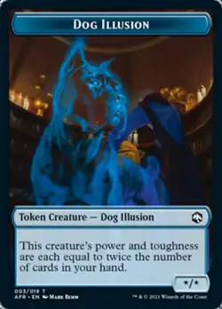 MTG Dog Illusion // Boo Double-Sided Token [Dungeons & Dragons: Adventures in th - Image 1