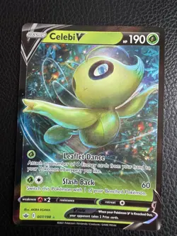 Celebi V 007/198 Chilling Reign Pokemon Card Holo Rare M/NM - Image 1