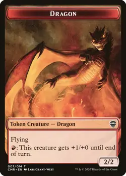 MTG Dragon Token [Commander Legends Tokens] Near Mint Magic - Image 1