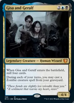 MTG Gisa and Geralf [Innistrad: Midnight Hunt Commander] Near Mint Magic - Image 1