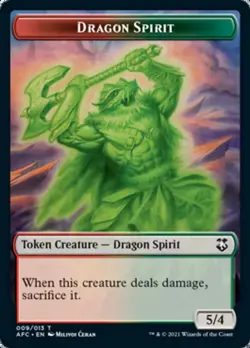 MTG Dragon // Dragon Spirit Double-Sided Token [Dungeons & Dragons: Adventures i - Image 2