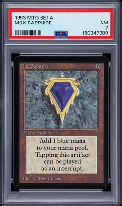 1993 MTG LIMITED EDITION BETA MOX SAPPHIRE PSA 7 - Image 1