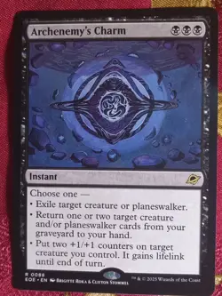 Archenemy's Charm Edge of Eternities Magic The Gathering MTG Black Instant Rare - Image 1