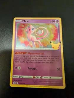 Pokemon TCG SWSH Celebrations Mew Holo Rare 011/025 NM - Image 1