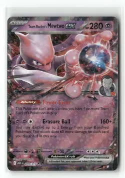 Team Rocket's Mewtwo ex 079/217 Double Rare ME: Ascended Heroes Pokemon Holo NM - Image 1