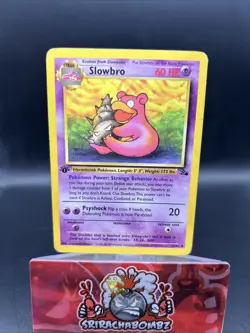 Slowbro 43/62 - Uncommon Fossil 1st Edition Pokemon - Mp - Image 1