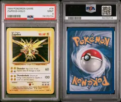 Zapdos Holo Rare ⚡ base set 1999 Unlimited #16/102 PSA 9 🌟 Pokemon TCG - Image 1