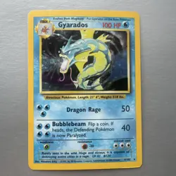 Gyarados 6/102 Original Holo Rare Base Set Pokemon Card 1999 - Image 1