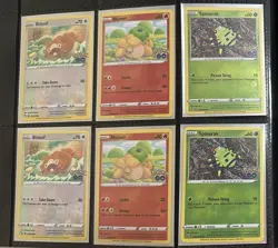 Pokemon GO Peelable Ditto Set x2 - Bidoof/Spinarak/Numel NM - Image 1